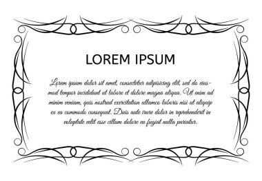 Dekoratif vintage yatay çerçeve 