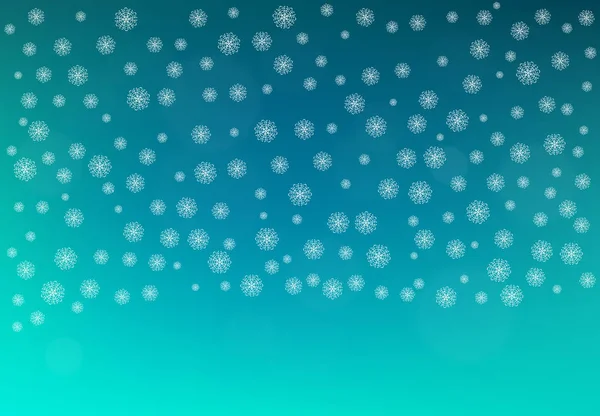 Зимовий фон з падаючим снігом і сніжинками — стоковий вектор