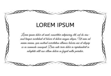 Dekoratif vintage yatay çerçeve