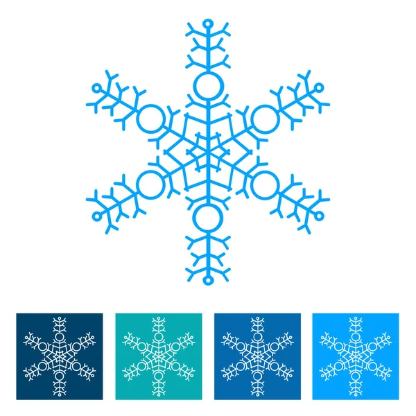 Copo de nieve. icono de Año Nuevo — Vector de stock