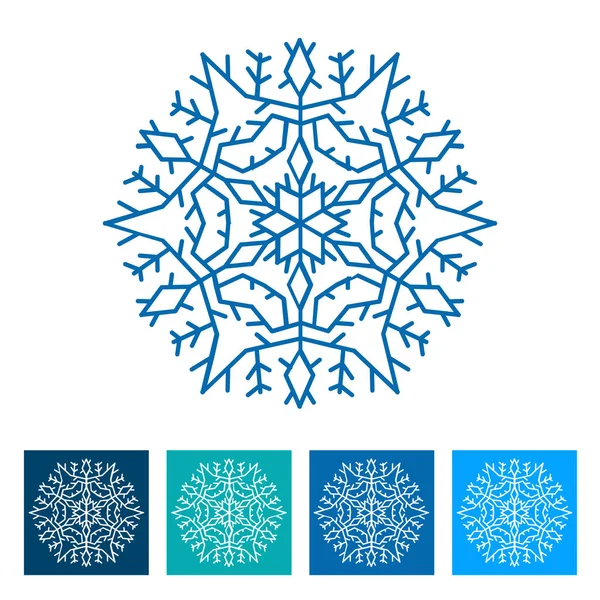 Νιφάδα χιονιού. Νέο έτος εικονίδιο — Διανυσματικό Αρχείο