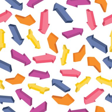 Renkli izometrik okları ile Seamless modeli