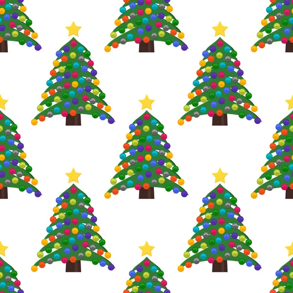 Noel Ağacı ile kusursuz desen — Stok Vektör