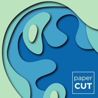 Arka plan ile kağıt kesme şekilleri