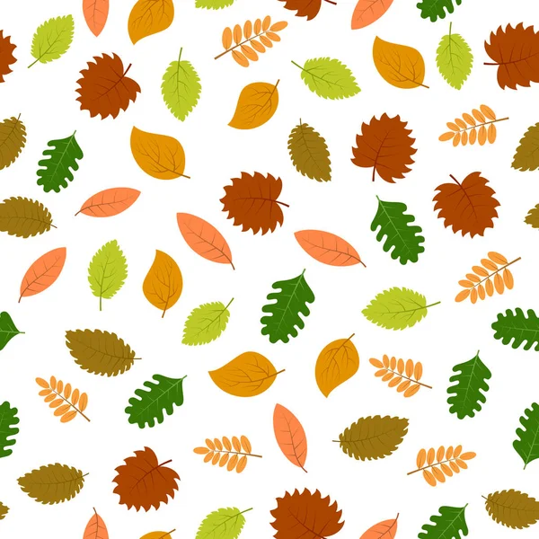 Nahtloses Muster mit Herbstblättern — Stockvektor