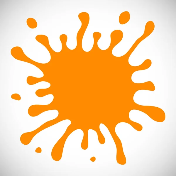 Peinture dessinée à la main orange éclaboussure — Image vectorielle
