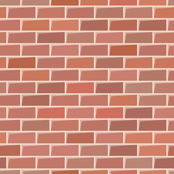 Red brick wall texture. Seamless background — Stock Vector