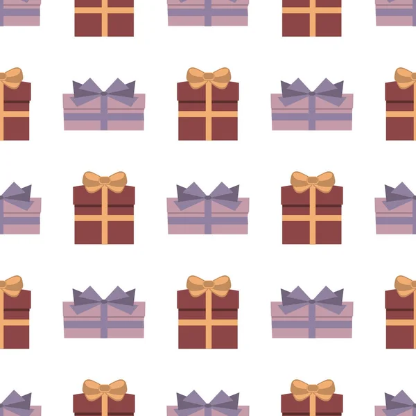 Modèle sans couture avec des boîtes-cadeaux — Image vectorielle