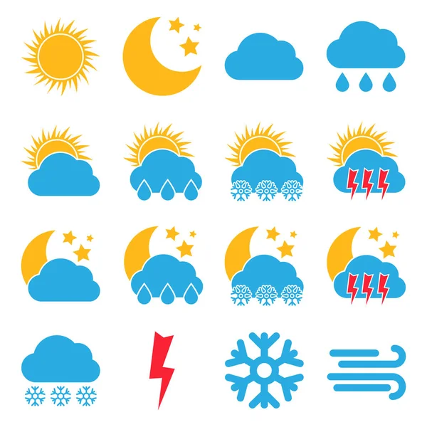 Zestien Weather Icons set — Stockvector