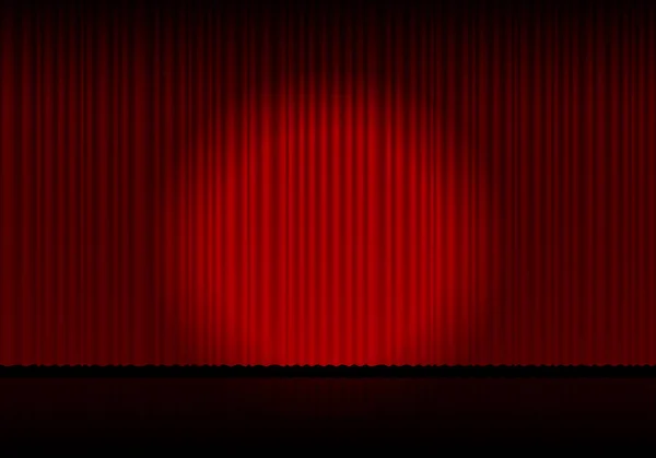 Opera tirai merah, bioskop atau tirai panggung teater - Stok Vektor