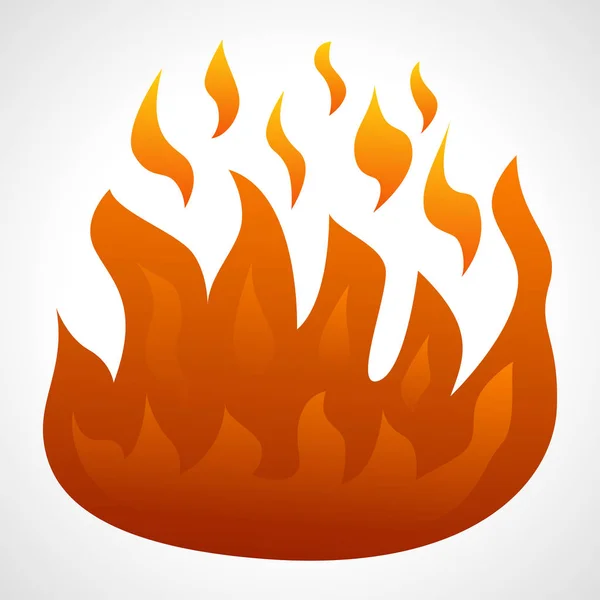 Požární plamen izolované na bílém pozadí. — Stockový vektor