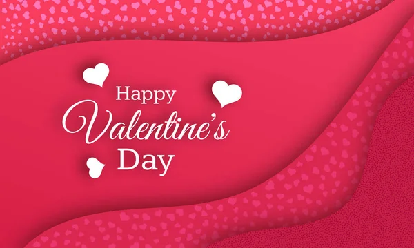 Pozdrowienie Happy Valentines Day tło czerwone — Wektor stockowy
