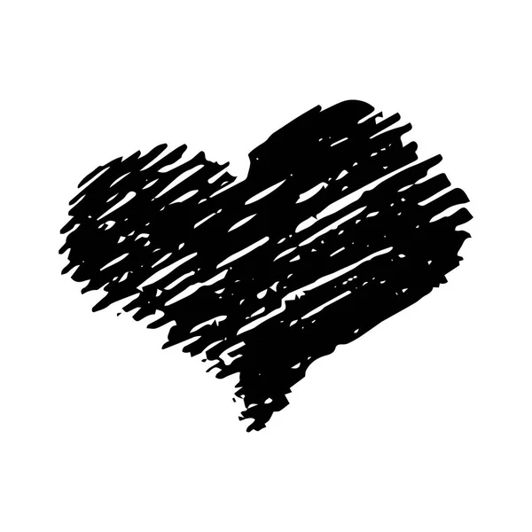 Matita disegnata a mano Scribble Hearts — Vettoriale Stock