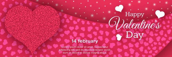 Красное поздравление с Днем Святого Валентина — стоковый вектор