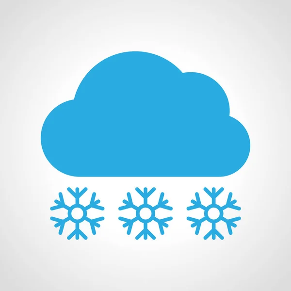 Wolke mit Schneefall-Symbol. — Stockvektor