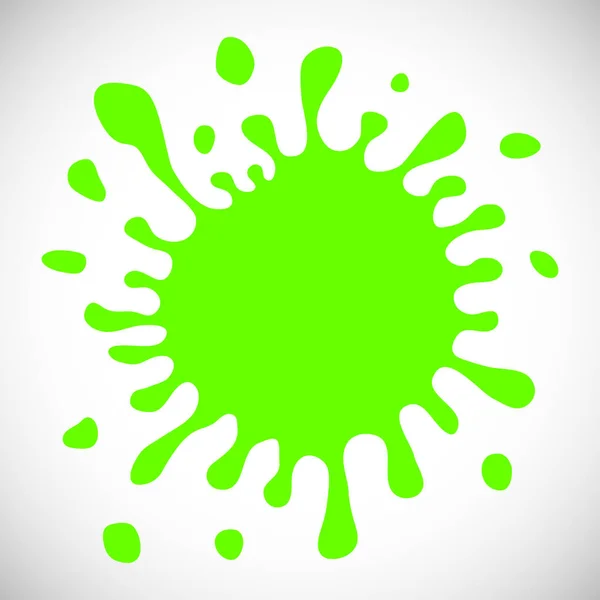 Salpicadura de pintura dibujada a mano verde — Vector de stock