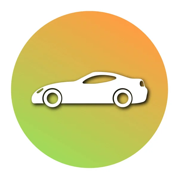 Bílé auto v kruhu s moderní gradientu — Stockový vektor