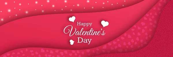 Pozdrowienie Happy Valentines Day tło czerwone — Wektor stockowy