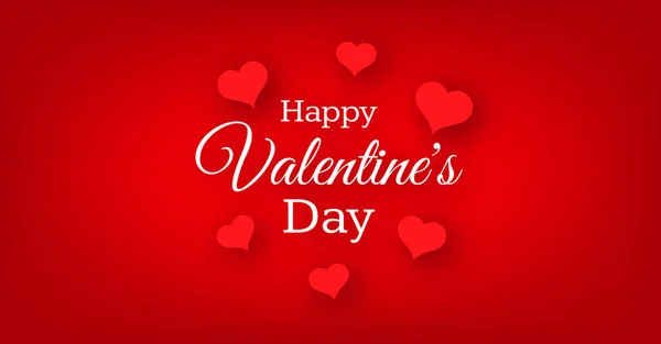 Červená s pozdravem Happy Valentines den pozadí — Stockový vektor