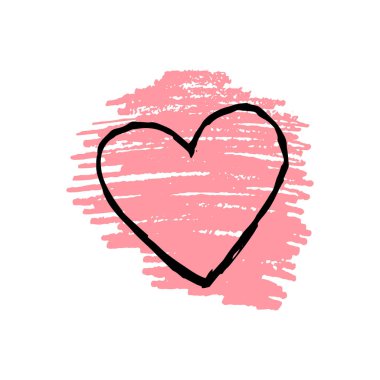 El çekilmiş kalem karalamak Kalpler