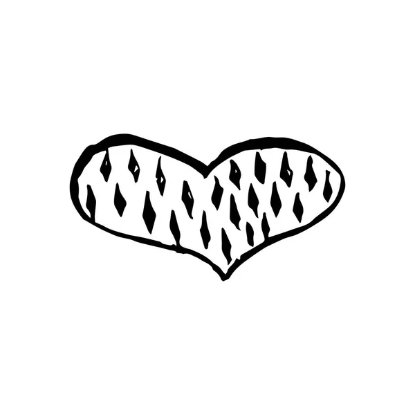 Lápiz dibujado a mano Scribble Hearts — Archivo Imágenes Vectoriales