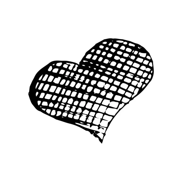 Ręcznie rysowane ołówkiem Bazgroły serca — Wektor stockowy
