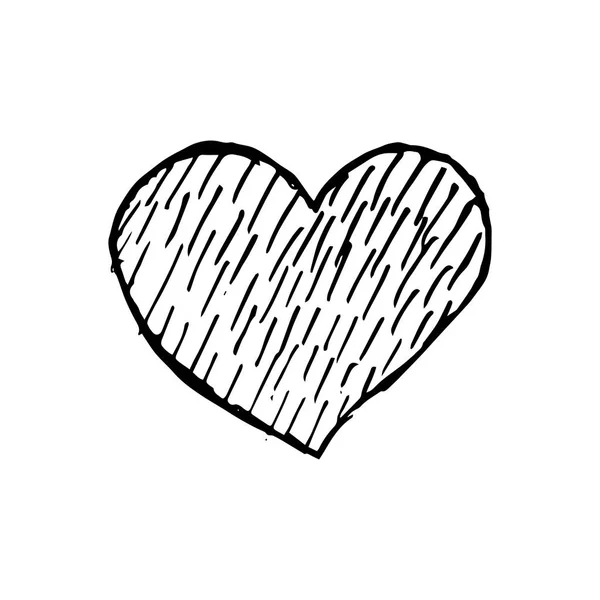 Matita disegnata a mano Scribble Hearts — Vettoriale Stock