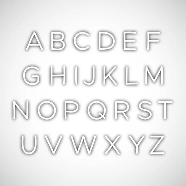 Buchstaben des lateinischen Alphabets mit Schatten — Stockvektor