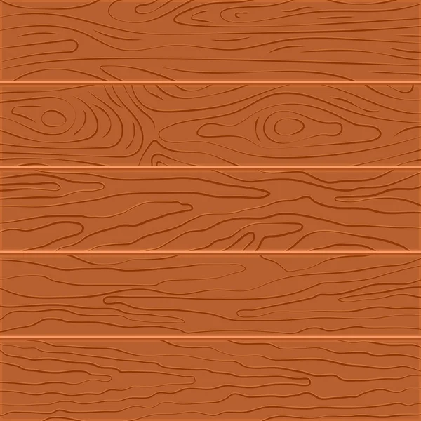 Cinq planches en bois au design plat — Image vectorielle
