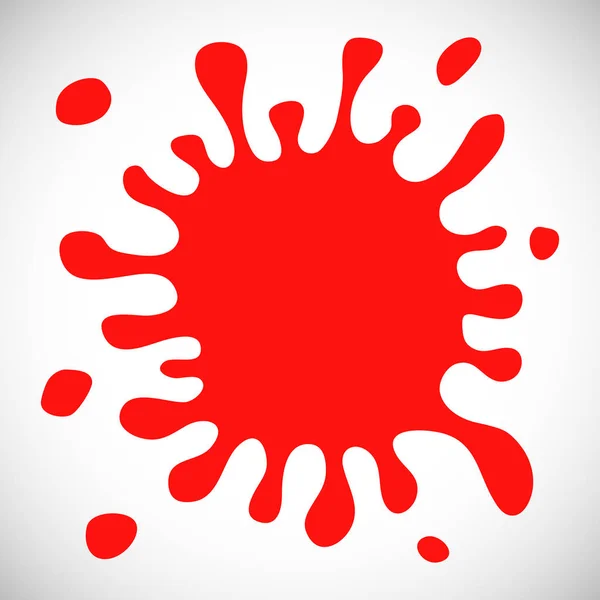Kırmızı elle çizilmiş boya Splash — Stok Vektör
