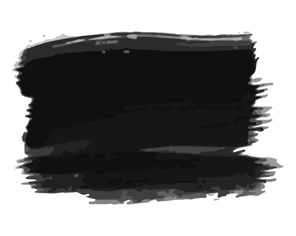 Mancha de tinta dibujada a mano negra — Vector de stock