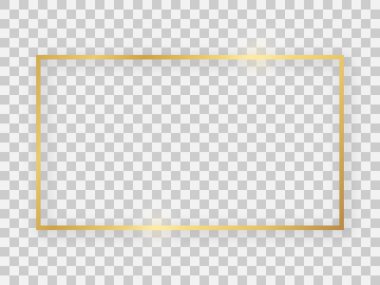 Altın parlak 16 x 9 dikdörtgen çerçeve