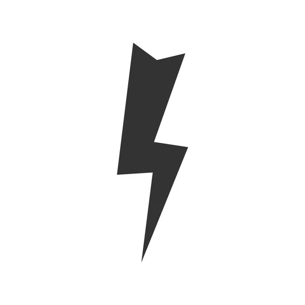 Blitz-Symbol. dunkles Wettersymbol auf weißem Hintergrund — Stockvektor