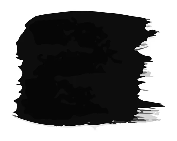 Mancha de tinta dibujada a mano negra — Vector de stock