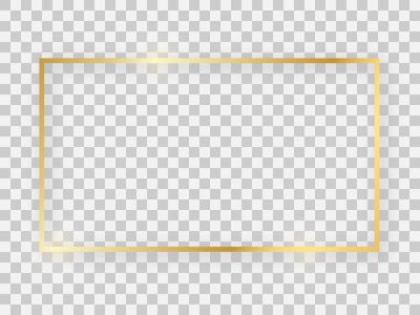 Altın parlak 16 x 9 dikdörtgen çerçeve