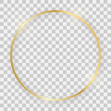 Altın parlak yuvarlak çerçeve parlayan etkileri ile
