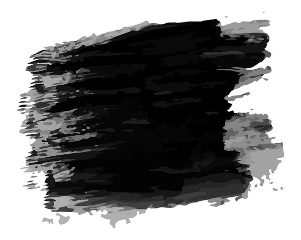 Tache d'encre noire dessinée à la main — Image vectorielle