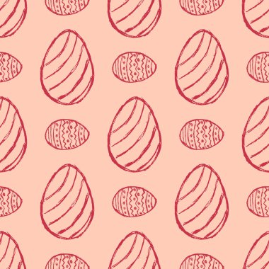 Elle çizilmiş paskalya yumurtalarıyla kusursuz desen.