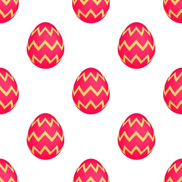 Modèle sans couture avec des œufs de Pâques colorés — Image vectorielle