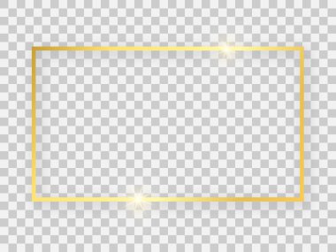 Altın parlak 16 x 9 dikdörtgen çerçeve