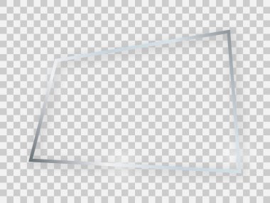 Gümüş parlak dikdörtgen çerçeve