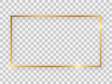 Altın parlak 16 x 9 dikdörtgen çerçeve