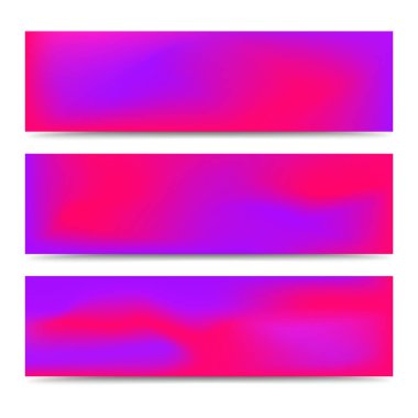 Pürüzsüz soyut bulanık degrade afiş seti