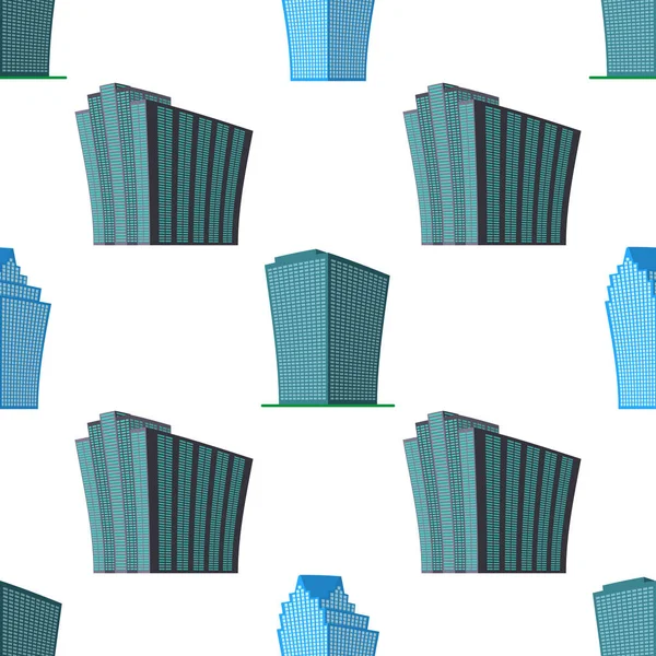 Modello senza soluzione di continuità con moderno grattacielo — Vettoriale Stock