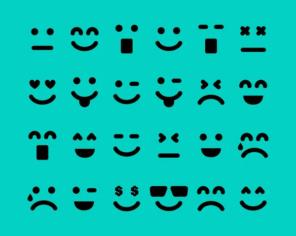 Мультяшні обличчя з емоціями — стоковий вектор