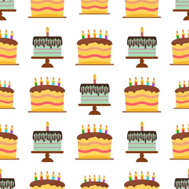 Renkli tatlı kek ile Seamless modeli