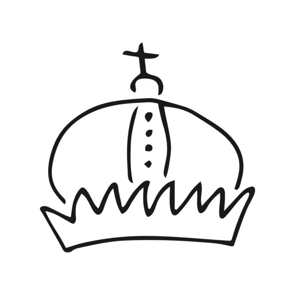 Kerajaan penobatan dan simbol raja - Stok Vektor