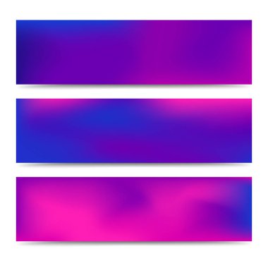 Pürüzsüz soyut bulanık degrade mor afişler