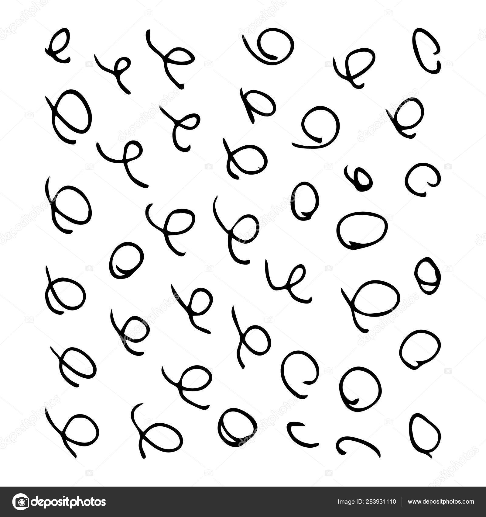 手描きの波線 巻き渦巻きのセット ストックベクター C Dniprodd