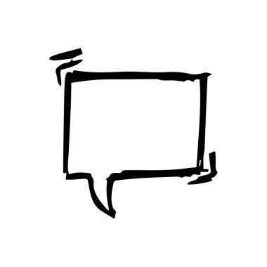 El çizilmiş boş konuşma balonu